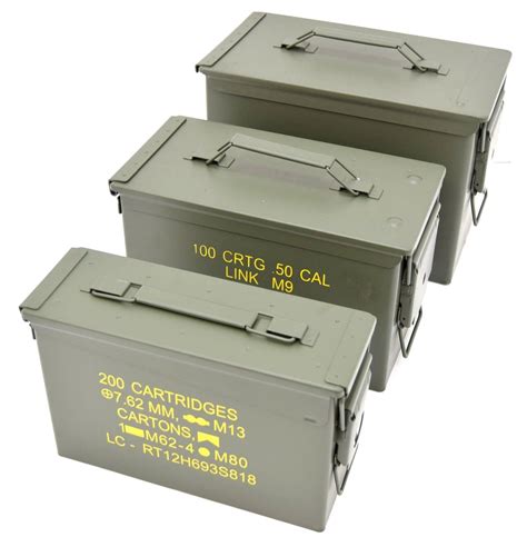 metal munitions box|empty ammo boxes.